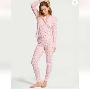 New Victoria Secret Cozy Pointelle Henley Long Pajama Set